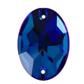 Varrható ovális kő Crystal AB színben méret: 16x11mm - CAPRI BLUE (243)